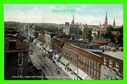 BORCKVILLE, ONTARIO - MAIN STREET LOOKING WEST - ANIMATED WITH PEOPLES - TRAVEL IN 1913 - - Brockville