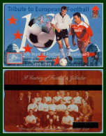 Télécarte Gibraltar 50 U Tribute To Européan Football 100 Years Prince Of Wales 1895 1995 Neuve Mint - Gibraltar