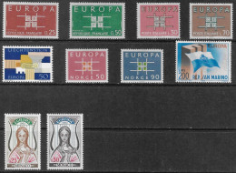 EUROPA CEPT - ANNEE 1963 - 10 VALEURS - NEUF** MNH - 1963