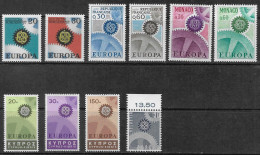 EUROPA CEPT - ANNEE 1967 - 10 VALEURS - NEUF** MNH - 1967