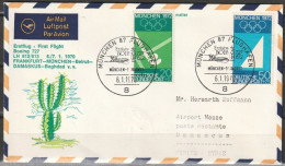 BRD Flugpost / Erstflug LH 612 Boeing 737 München - Damaskus 6.1.1970 Ankunftstempel 7.1.70 ( FP 23) - Eerste Vluchten