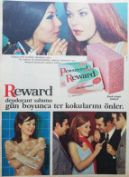 Reward SOAP ADVERTISING/ SWEDISH FEMALE ACTRESS "Eva Bender"-Deodorant Soap Prevents Sweat Odors Throughout The Day-1970 - Prodotti Di Bellezza