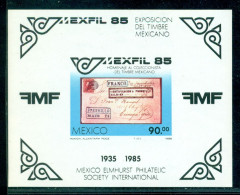 Mexico 1985 MEXFIL Expo,letter,Mi Bl.28,MNH - Sonstige & Ohne Zuordnung