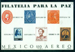 Mexico 1974 Inter-American Stamp Exhibition EXFILMEX '74,Mi Bl.21,MNH - Sonstige & Ohne Zuordnung