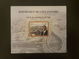 Côte D'Ivoire Ivory Coast 2020 Mi. ? S/S Souvenir Sheet Bloc Block S.E.M. Alassane Ouattara Le Bâtisseur Président - Ivoorkust (1960-...)