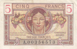 Billet 5 F Trésor Français 1947 FAY VF.29.01 N° A.00356573 - 1947 Tesoro Francés