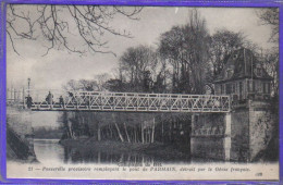 Carte Postale 95. Parmain  Passerelle Provisoire   Très Beau Plan - Parmain