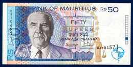 MAURITIUS - MAURICE 50 RUPEES P-43 Joseph Maurice Paturau - Shopping Mall "Le Caudan Waterfront", Port Louis 1998 UNC - Mauricio