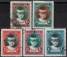 Luxembourg Luxemburg 1929 CARITAS Princesse Marie-Gabrielle Série Oblitérée Val.cat.80€ - Used Stamps