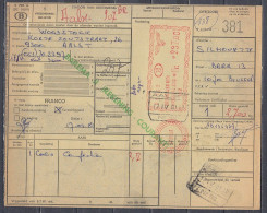 Vrachtbrief Met Machinale Stempel Van Bruxellles Midi - Documentos & Fragmentos