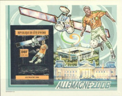 Ivory Coast 2005, Football World Cup, Space, Berlin, BF Silver IMPERFORATED - Côte D'Ivoire (1960-...)