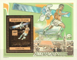 Ivory Coast 2005, Football World Cup, Space, Koln, BF GOLD - Côte D'Ivoire (1960-...)