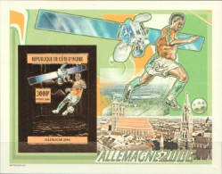 Ivory Coast 2005, Football World Cup, Space, Koln, BF GOLD IMPERFORATED - 2006 – Allemagne