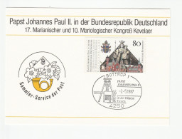 1987 POPE Visit  BOTTROP Mining PIT HEAD Pmk GERMANY Event Card  Cover Religion John Paul 11 Mining Coal Minerals Energy - Other & Unclassified