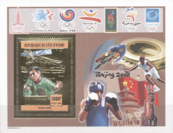 Ivory Coast 2005, Olympic Games Benjing, Tennis Table, Cyclism, Tennis, Boxing, Space, BF GOLD - Côte D'Ivoire (1960-...)