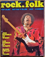 ROCK & FOLK N° 45 Oct 1970 100 Pages Page Centrale JIMMY HENDRIX Festival île De WIGHT STONES - Musik