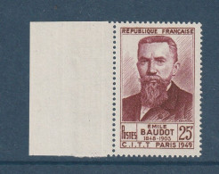 France - Non émis - YT N° 846 A ** - Neuf Sans Charnière - Erreur Date 1848 Au Lieu De 1845 - Baudot - Certificat - 1949 - Nuovi