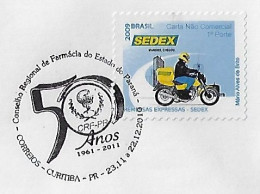 Brazil 2010 Cover Commemorative Cancel 50 Years Regional Council Of Pharmacy Of The State Of Paraná From Curitiba - Apotheek