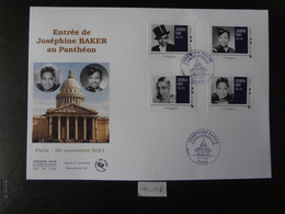 FRANCE 2021 INTERNATIONAL "  JOSÉPHINE BAKER L'UNIVERSELLE 1906 - 1975 " OBLI. PREMIER JOUR 27.11.2021 ENVELOPPE F.D.C . - 2020-…