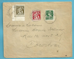 337+339+340 Op Brief Treinstempel (ambulant) TOURNAI-GENT - 1932 Ceres En Mercurius