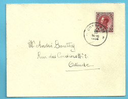 393 (surtaxe) Op Brief Stempel OOSTENDE - 1934-1935 Leopold III.