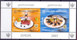 MONTENEGRO  -CRNA GORA - EUROPA - GASTRONOMY - BOOKLET  - **MNH - 2005 - Cat. 90e - Alimentation