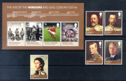 2012 GRAN BRETAGNA 3759/3763 + BF 93 MNH **, La Monarchia, The House Of Windsor - Ongebruikt