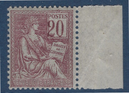 FRANCE Mouchon 1900 N°113d** BdFeuille Chiffre Décalé Sortant Du Cadre, Fraicheur Postale Superbe Signé Calves - 1900-02 Mouchon