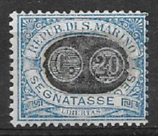 SAN MARINO  1931  SEGNATASSE DEL 1925 SOPRASTAMPATI SASS. 35  MLH VF - Portomarken