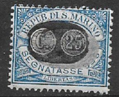 SAN MARINO  1931  SEGNATASSE DEL 1925 SOPRASTAMPATI SASS. 38  MNH XF - Portomarken