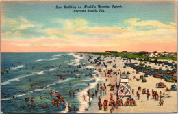 Florida Daytona Beach Surf Bathing On World's Wonder Beach 1939 Curteich - Daytona