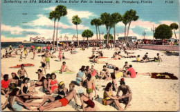 Florida St Petersburg Sunbathing On Spa Beach 1961 - St Petersburg