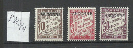 ANDORRE Andorra 1931 Michel 2 - 4 * Portomarken Postage Due Chiffre Taxe - Nuevos