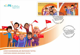 TURKEY 2023 Cartoons "Rafadan Tayfa" | Cartoon Heroes, Animation, Anime, FDC (**) - Cartas & Documentos