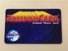 Mint USA UNITED STATES America Prepaid Telecard Phonecard, FREEDOM CARD SAMPLE CARD, Set Of 1 Mint Card - Colecciones