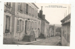 Cp, 89, SAINT SAUVEUR, La Rue De L'hospice, Maison De Colette, Ed. Bergery,  Voyagée - Saint Sauveur En Puisaye