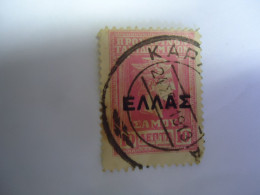 SAMOS GREECE  USED STAMPS  OVERPRINT  WITH POSTMARK ΚΑΡΛΟΒΑΣΙ  1913 - Samos