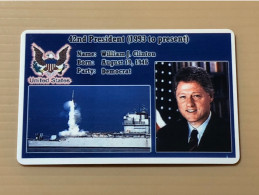 Mint USA UNITED STATES America Prepaid Telecard Phonecard, 42nd President Bill Clinton SAMPLE CARD, Set Of 1 Mint Card - Verzamelingen