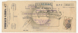 FRANCE - Traite Thibaud Gibbs & Cie PARIS - Fiscal 30c Perforé T.G. - 1934 - Storia Postale