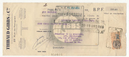 FRANCE - Traite Thibaud Gibbs & Cie PARIS - Fiscal 30c Perforé T.G. - 1934 - Briefe U. Dokumente