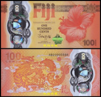 Fiji 100 Cents, 2023, Polymer, Commemoraitve, Year Of Dragon, UNC - Fidji