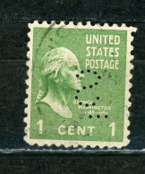 USA : WASHINGTON - N° Yvert 369 Obli. & PERFORÉ "S_" - Perforados