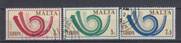 EUROPA - CEPT - Michel - 1973 - MALTA - Nr 472/74 - Gest/Obl/Us - 1973