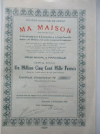 Société Anonyme De Crédit Ma Maison - Marcinelle - 1930 - Banque & Assurance