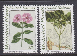 NU New York 1990 572-73 ** Fleurs Plantes Médicinales - Neufs