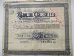 Creditul Carbonifer - Miniera - Bucaresti 1920 - Industrie
