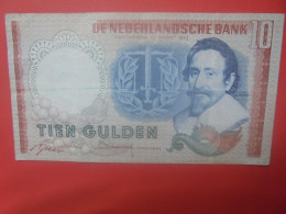 PAYS-BAS 10 GULDEN 1953 Circuler (B.30) - 10 Gulden