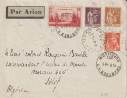 1939 - ENV. Par AVION De CHARTRES (EURE ET LOIR) => SETIF (ALGERIE) ! - Briefe U. Dokumente