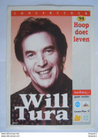 Flyer Will Tura Concerttour 1994 Hoop Doet Leven Form. 10,5 X 14,5 Cm - Objets Dérivés