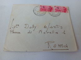 LETTERA CON COPPIA 50 CENTESIMI POSTA AEREA LIBIA 1942 - Libya